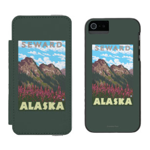 Fireweed & berg - Seward, Alaska