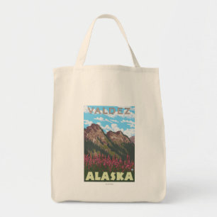 Fireweed & berg - Valdez, Alaska Tygkasse