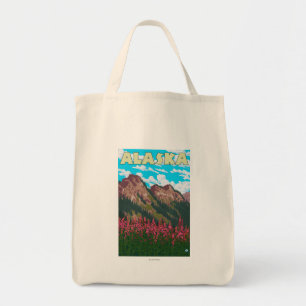 Fireweed med bergvintage resoraffischen tygkasse