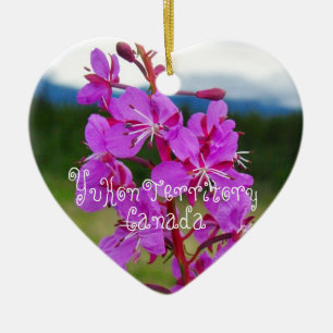 Fireweednärbild; Yukon territorium, Kanada Julgransprydnad Keramik