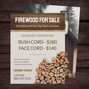 Firewood for Sale Business Flyer-mall Reklamblad