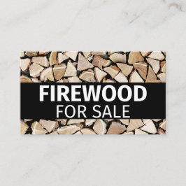 Firewood for Sale Professionell Small Business Visitkort