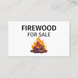 Firewood for Sale Professionell Small Business Visitkort