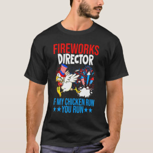 Firework Director Glad 4:e Juli Amerikansk Flagga T Shirt