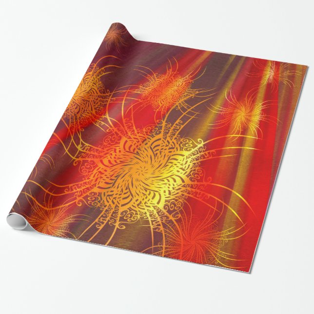 Firework Mandala Presentpapper (Utrullad)
