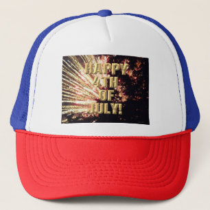 Fireworks 11 4:e juli rött vitt blått lastbil hat keps