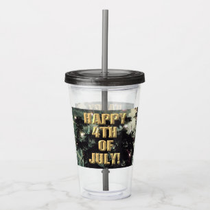 Fireworks 13 4:e juli-akryltumlare take away mugg