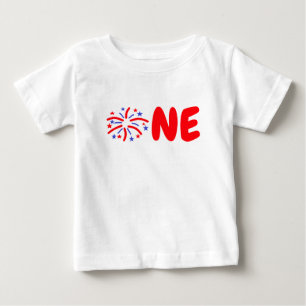Fireworks 1:a Birthday Baby T-Shirt