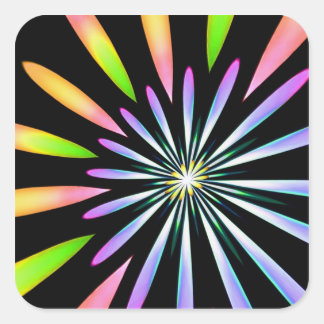 Fireworks 1 fyrkantigt klistermärke