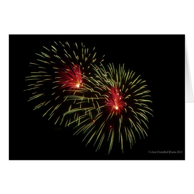 Fireworks 1 hälsningskort (Framsidan Horizontal)
