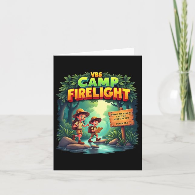 Fireworks 2025 Vbs Camp Firelight Camp Vacation Bi Kort (Framsida)