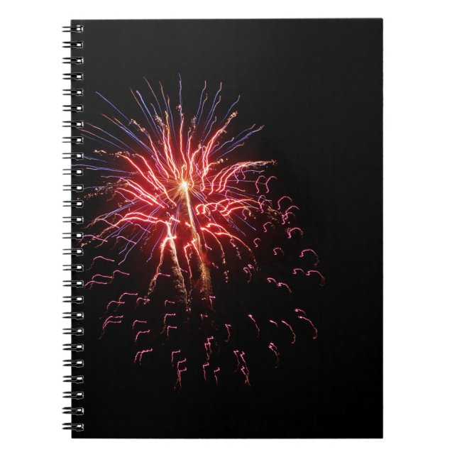 Fireworks 2 anteckningsbok med spiral (Framsidan)
