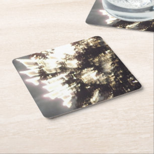 Fireworks 2-glas underlägg papper kvadrat