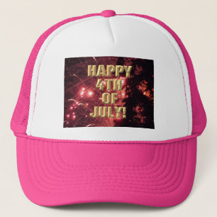 Fireworks 3 4:e juli-truckerkepsen shock rosa keps