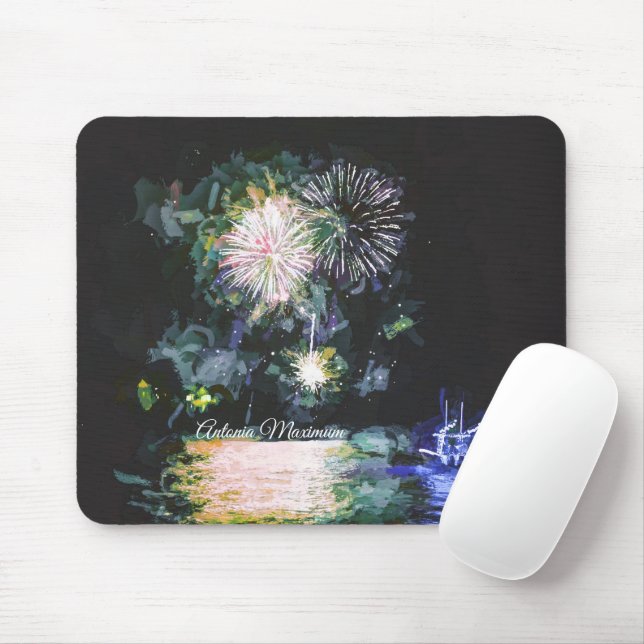 Fireworks 4:e firandet USVI Personalize Musmatta (Med mus)