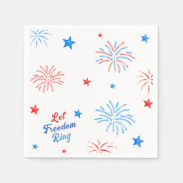 Fireworks 4:e Independence day Patriotic Pappersservett