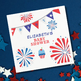 Fireworks 4:e juli Baby Shower Pappersservett