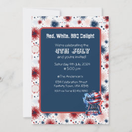 Fireworks 4:e juli BBQ-inbjudan Inbjudningar