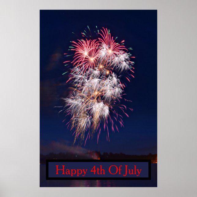 Fireworks 4:e juli Independence day Poster (Framsidan)