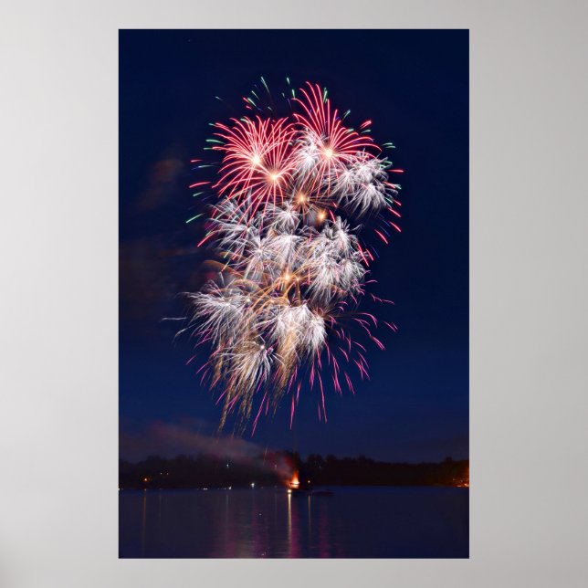 Fireworks 4:e juli Independence day Poster (Framsidan)