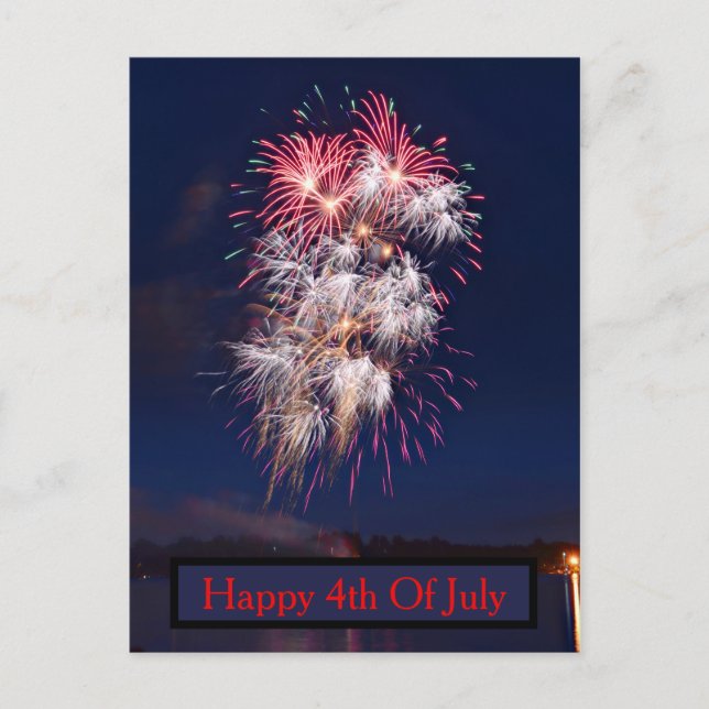 Fireworks 4:e juli Independence day Vykort (Framsida)