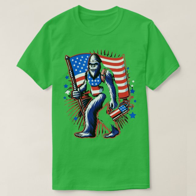 Fireworks 4:e juli Manar Sasquatch T Shirt (Design framsida)