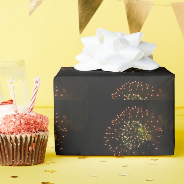 Fireworks 4 glansig papper radbrytning presentpapper (Födelsedagsfest)