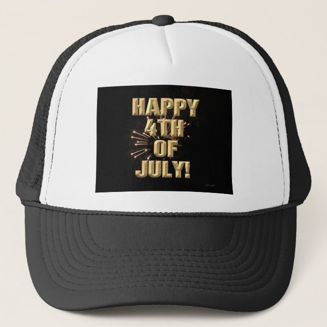 Fireworks 5 4:e juli-truckerkepsen keps (Framsida)
