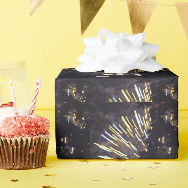 Fireworks 6-projektionsyteomslag pappert presentpapper (Födelsedagsfest)