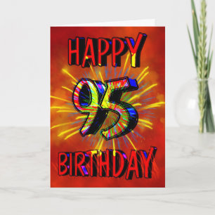 Fireworks 95:e födelsedag kort