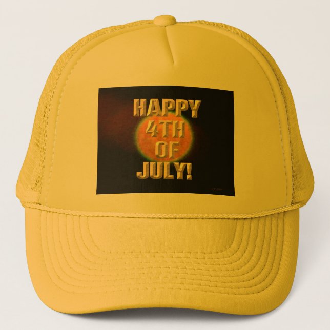 Fireworks 9 4:e juli-truckerkepsen gult keps (Framsida)
