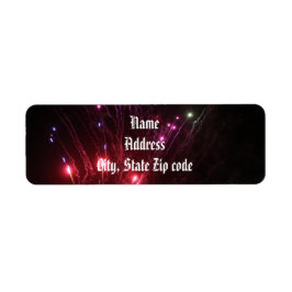 Fireworks-Adressetiketter Returadress Etikett
