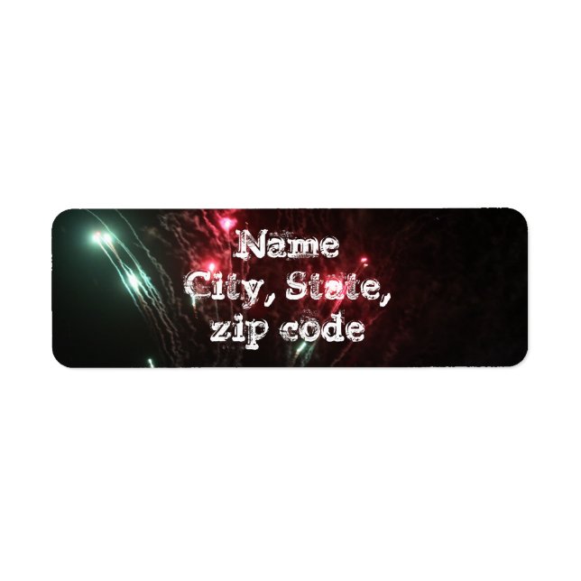 Fireworks-Adressetiketter Returadress Etikett (Framsidan)