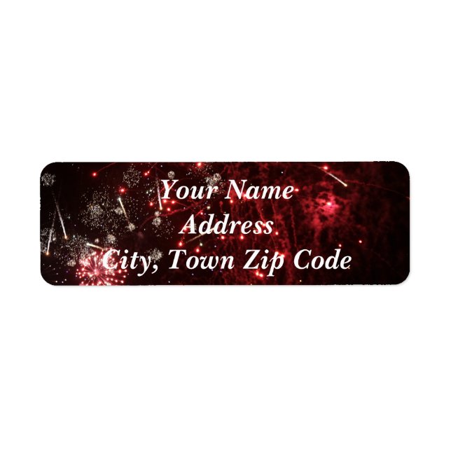 Fireworks-Adressetiketter Returadress Etikett (Framsidan)