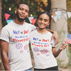 Fireworks American Gender Reveal T Shirt
