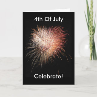 Fireworks American Patriotic Card Kort