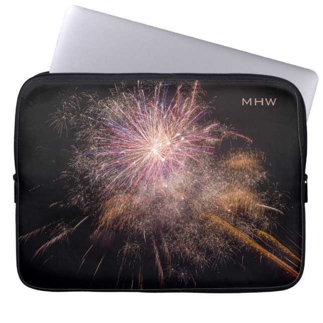 Fireworks anpassningsbar monogram laptop sleeve (Framsidan)