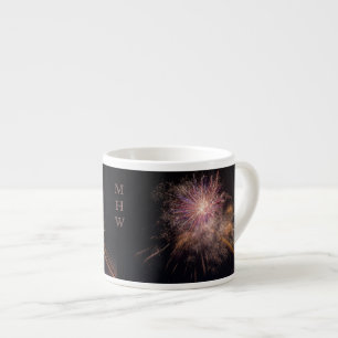 Fireworks anpassningsbar monogram mugg espressomugg