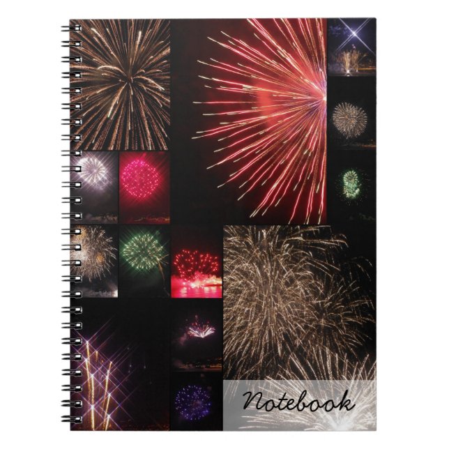 Fireworks-anteckningsbok Anteckningsbok Med Spiral (Framsidan)