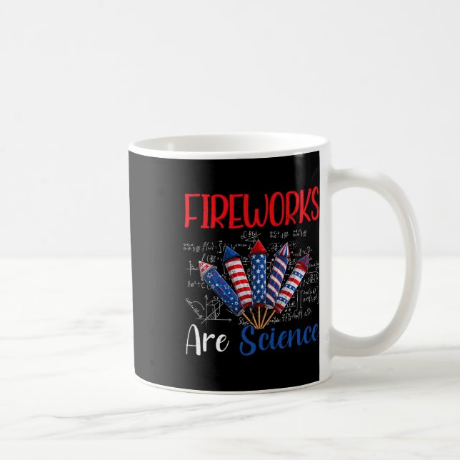 Fireworks är Science Independence day Funny 4th O Kaffemugg (Höger)