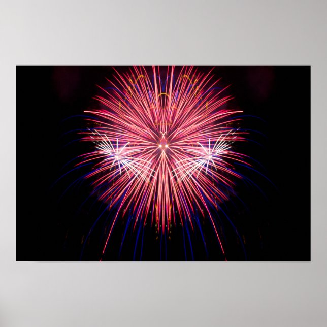 Fireworks Art: Red and White Poster (Framsidan)