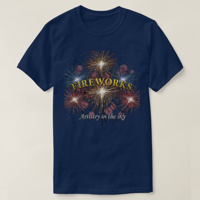 Fireworks Artistry in Himlar Pyro Explosion Pyrot T Shirt (Design framsida)