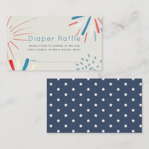 Fireworks Baby Shower Diaper Raffle Biljett Tilläggskort