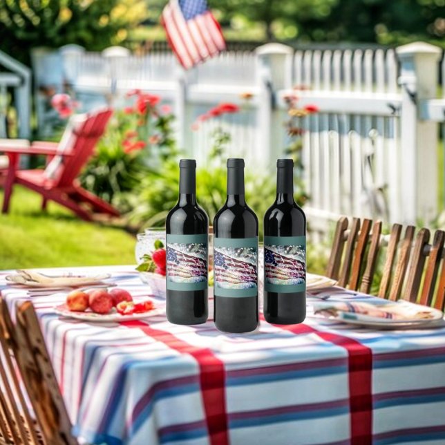 Fireworks-bakgrund Vinflaska Etikett (Customized wine labels, just in time for summer holiday fun!)
