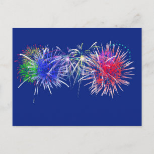 Fireworks-bakgrund Vykort