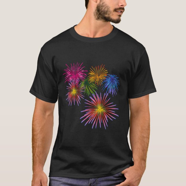Fireworks Big Party Firande-brandmän T Shirt (Framsida)