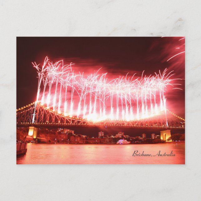 Fireworks Brisbane, Australien - vykort (Framsida)