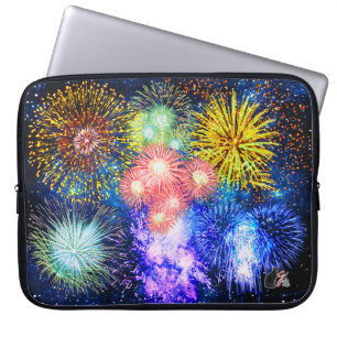 Fireworks Bursts Laptop sleeve