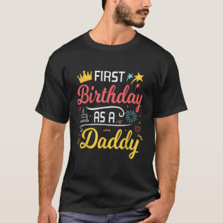Fireworks Cake Stars Lycklig Day Me första födelse T Shirt