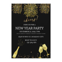 Fireworks Champagne Nyårsfirande